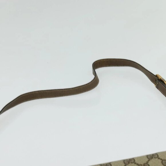 GUCCI GG Supreme Web Sherry Line Bag PVC Beige Gold - Picture 7 of 16